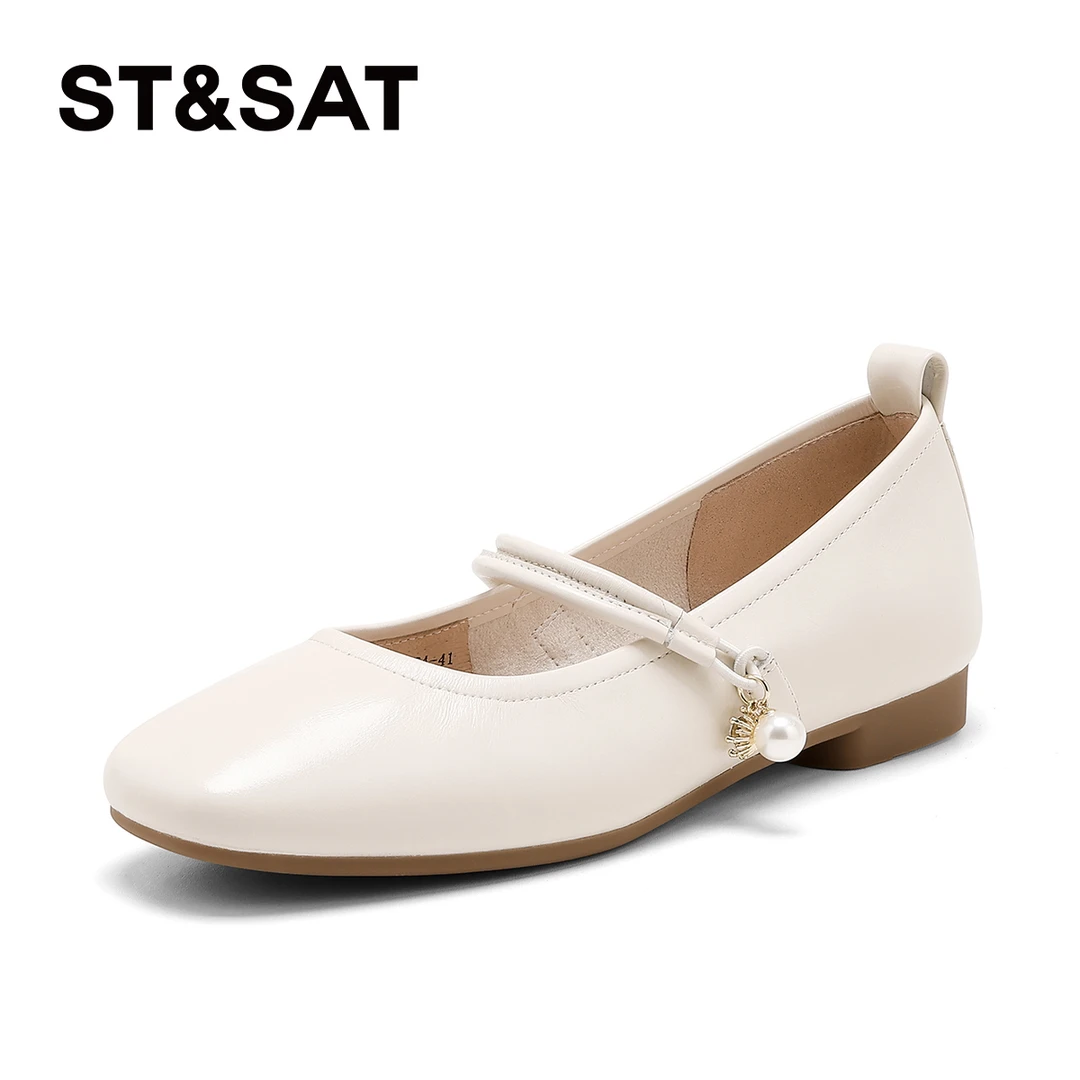 St&Sat/星期六浅口单鞋女2025夏季新款时尚百搭玛丽珍鞋休闲女鞋