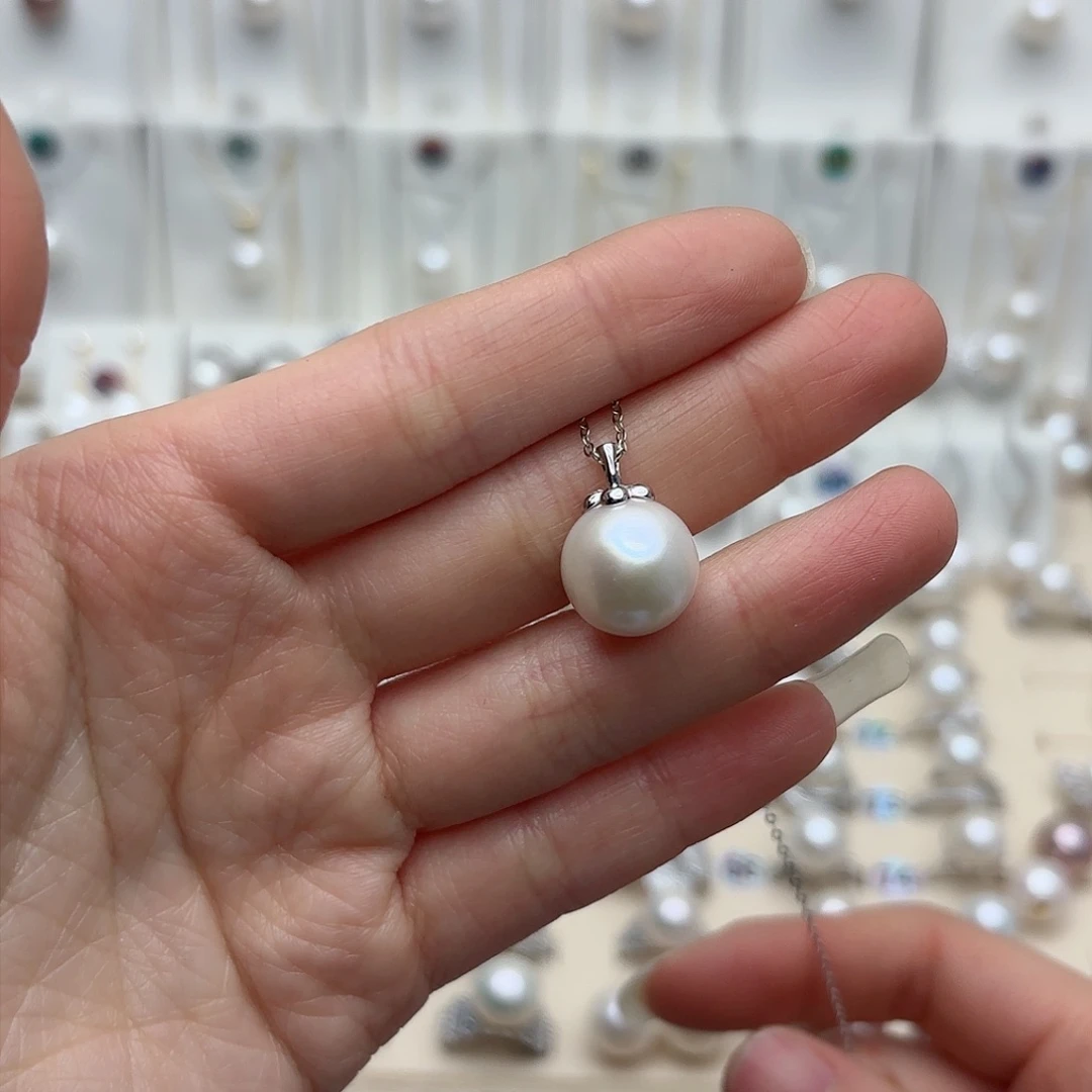 淡水珍珠颈饰银S925镶嵌