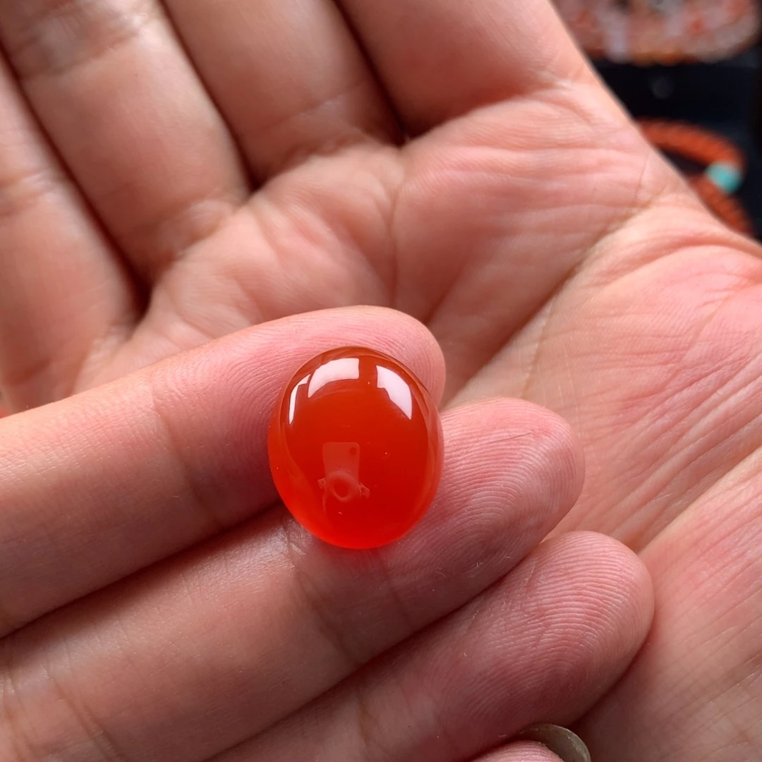 南红玛瑙河湾蛋面未镶嵌农****个