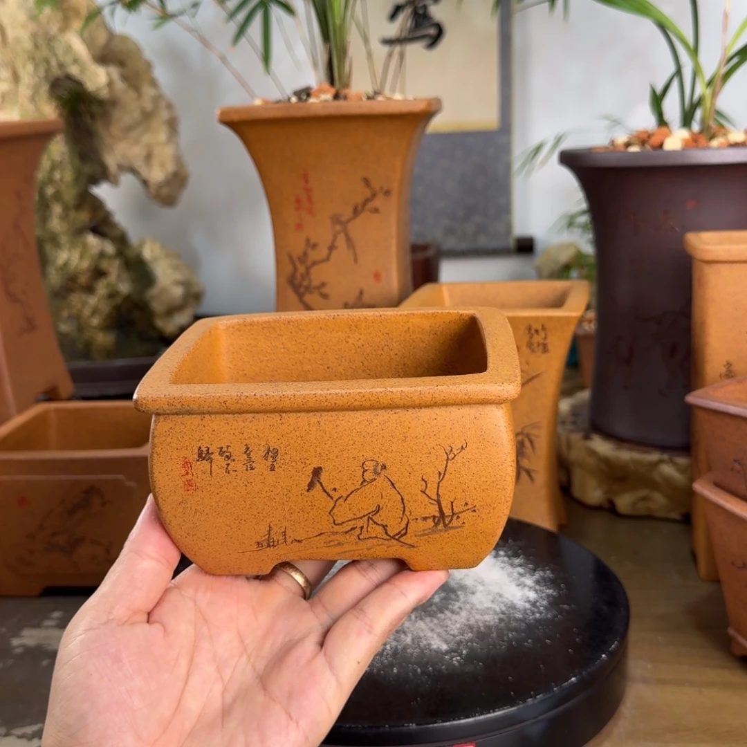 紫砂花盆紫砂花盆11.5-9.5-6.5