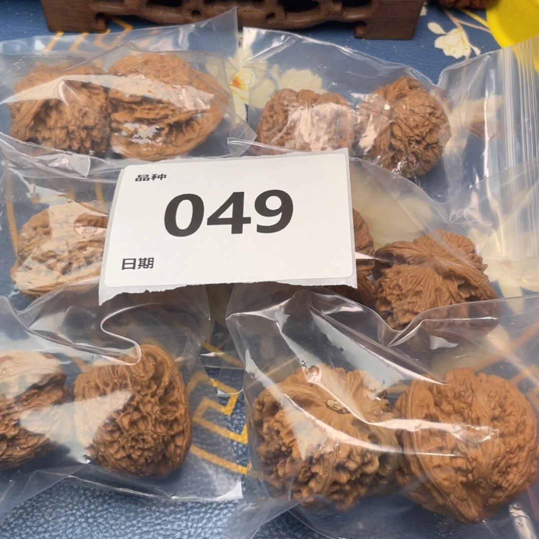 文玩核桃把件49号6对带练手粗筋