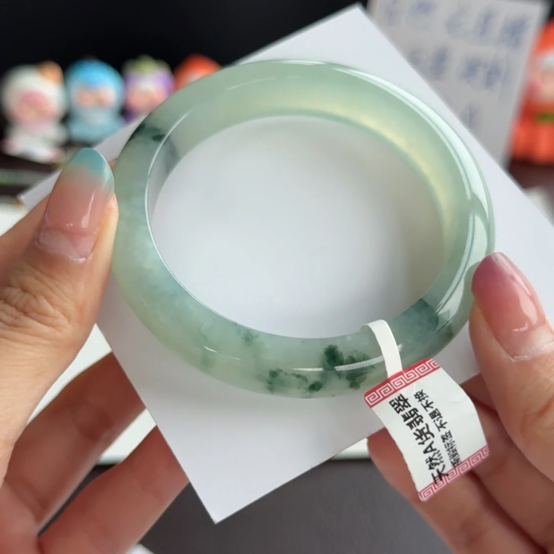 翡翠未镶嵌手镯40号 58.9