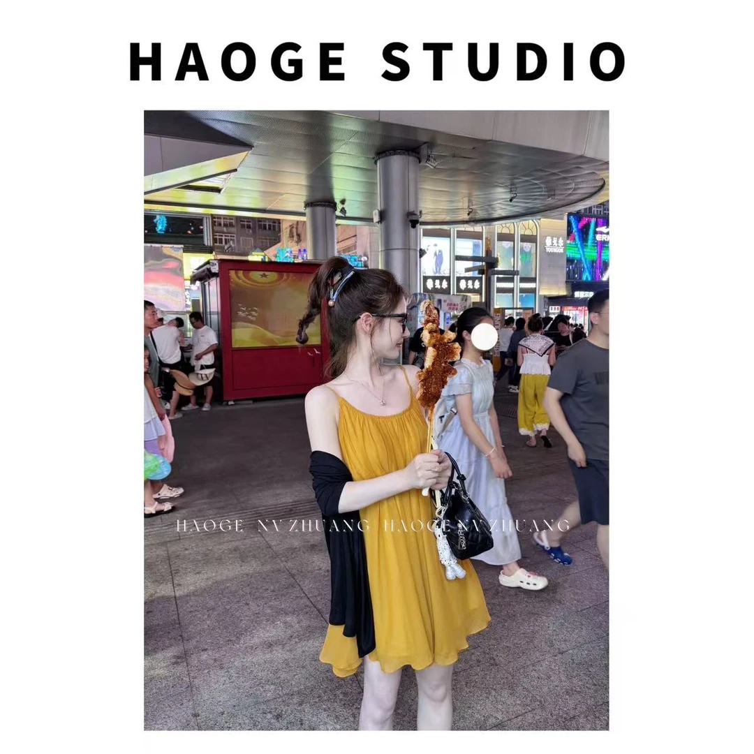 浩哥严选●清酒微甜HGX5SY2115A吊带连衣裙预时尚夏季简版设计感