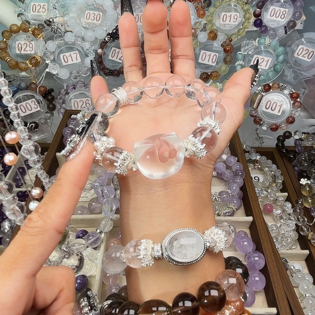 银S925镶嵌手链水晶888889