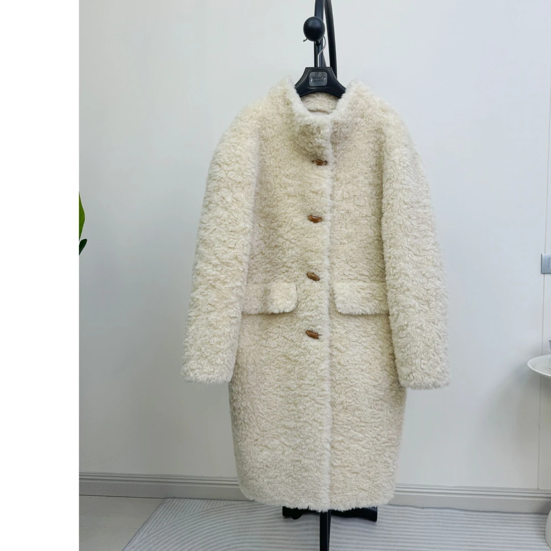 新款立领气质大牌皮草皮毛一体毛毛外套女