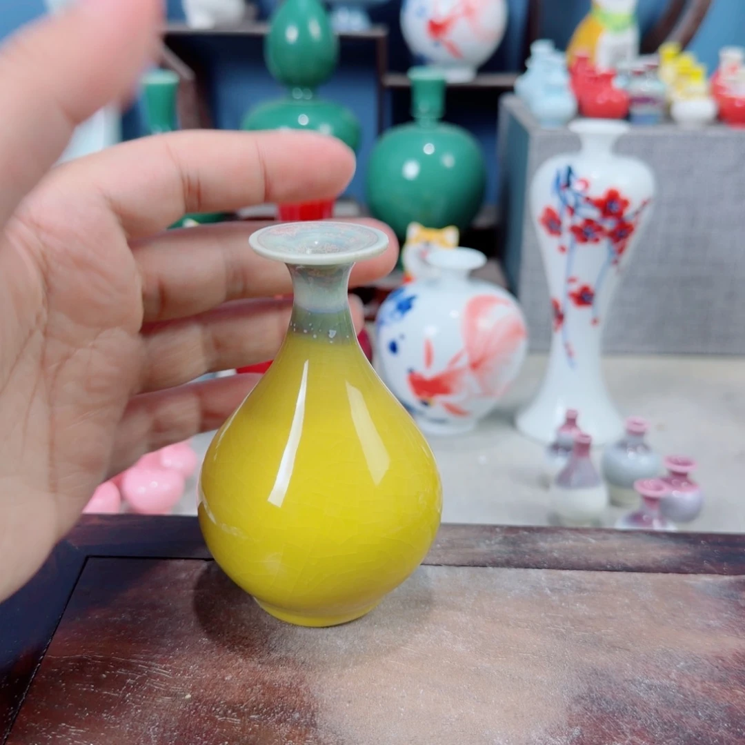 陶瓷手工小花器摆件