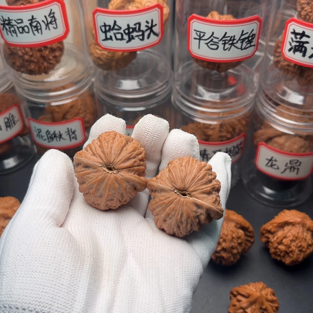 藝***文玩核桃把件39平谷铁锤全品