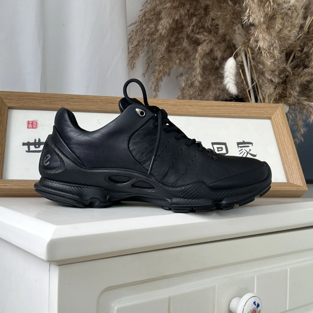 Ecco/爱步25款大经典800464黑色男士健步防滑舒适低帮户外跑步鞋