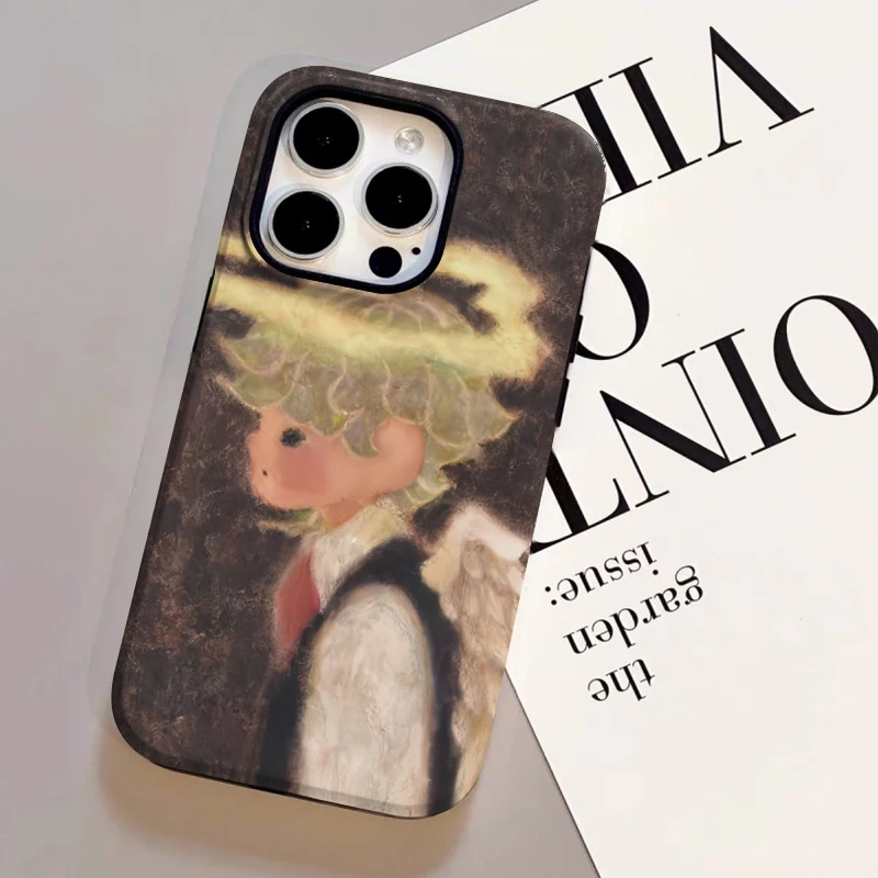 天使男孩iphone16手机壳苹果15promax华为13小米14适用oppo套一加