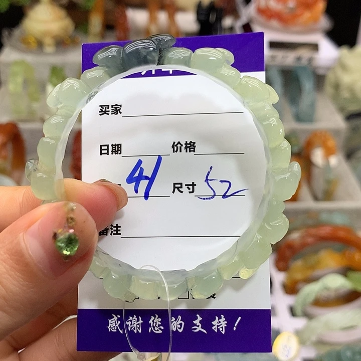 汤***圆蛇纹石玉未镶嵌手镯