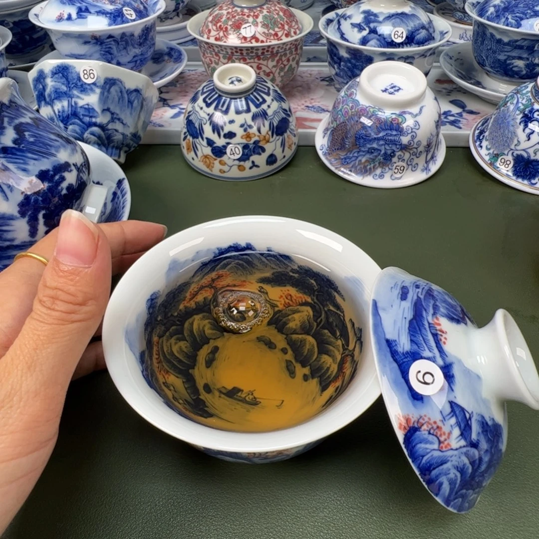 陶瓷景德镇纯手工纯手绘茶具木木9