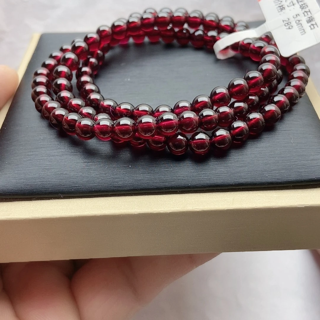 柴***姐石榴石手链未镶嵌5.6