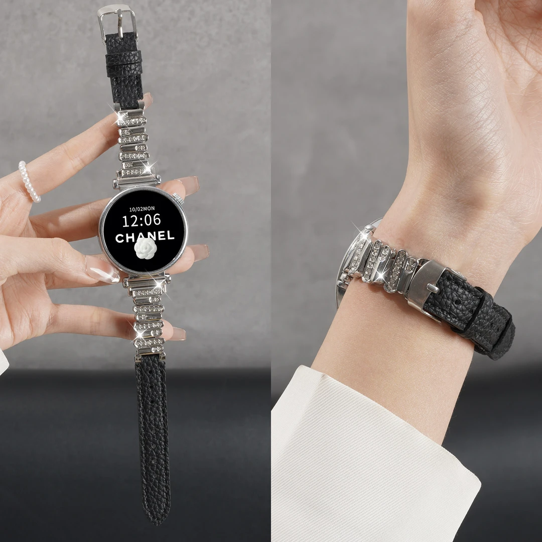 适用华为gt6手表不规则镶钻表带gt5Pro智能腕表gt4女款watch5真皮