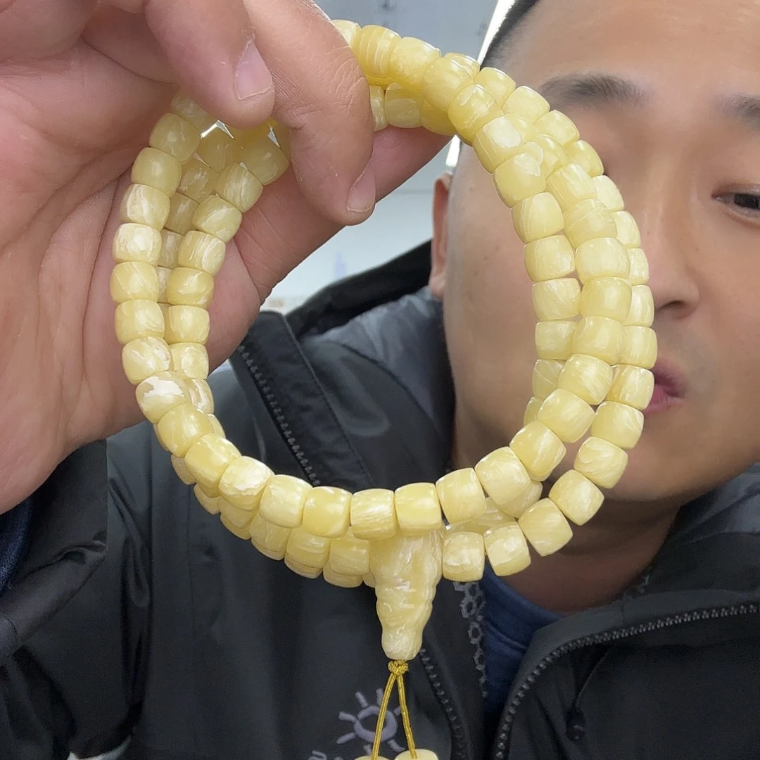 手串白玉菩提8牛108