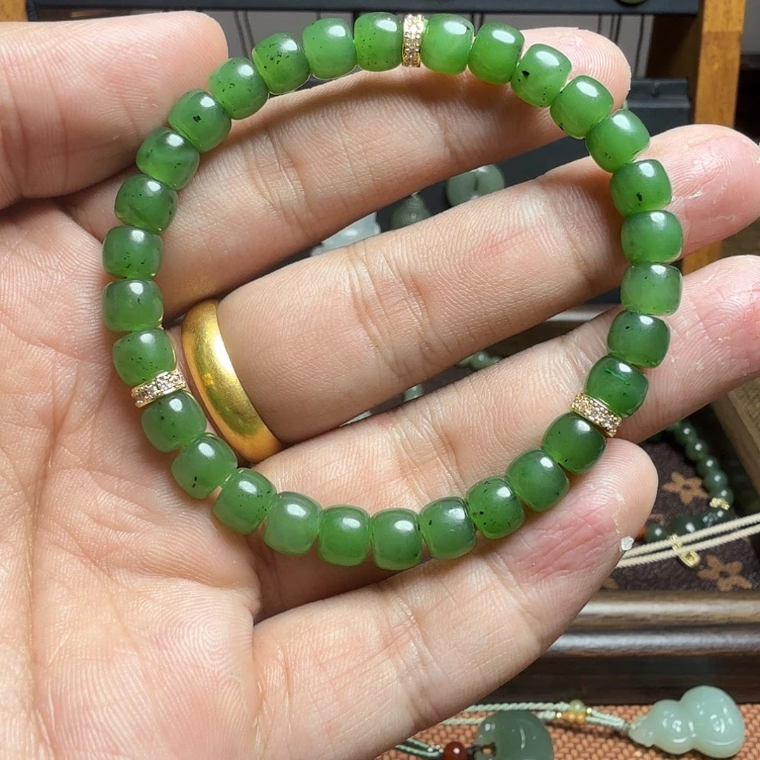 和田玉（碧玉）未镶嵌手链