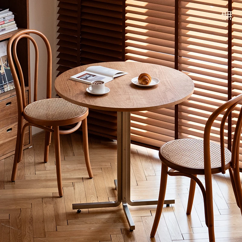 无即所有极简方桌不锈钢北欧实木餐桌小户型咖啡桌客厅正方形边几