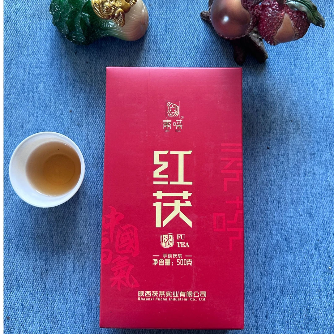 【陕西茯茶】泾阳古树红茯砖茶 茯茶手工手筑金花茯茶