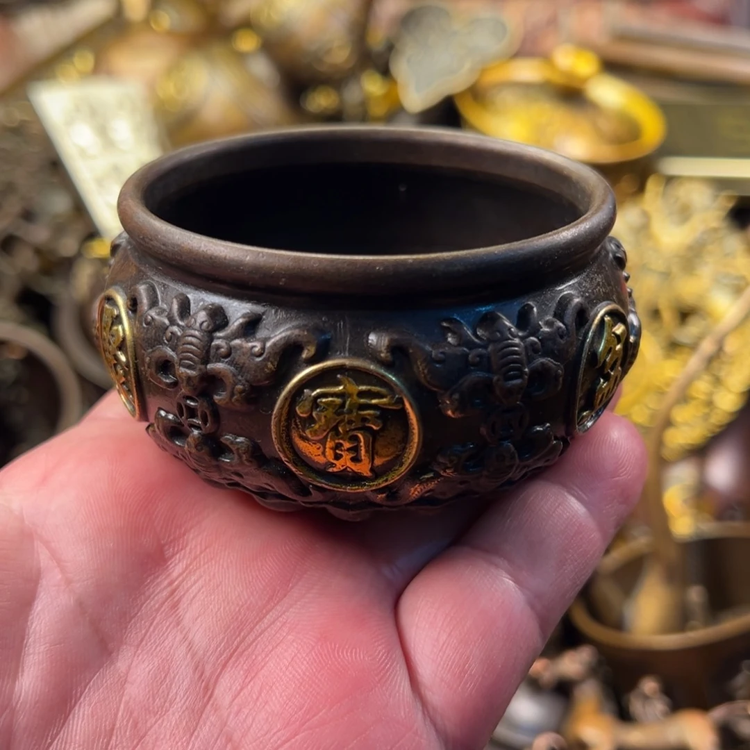 茶壶香炉铜器摆件