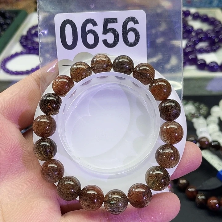 福***宝未镶嵌手链水晶黑金超七手链