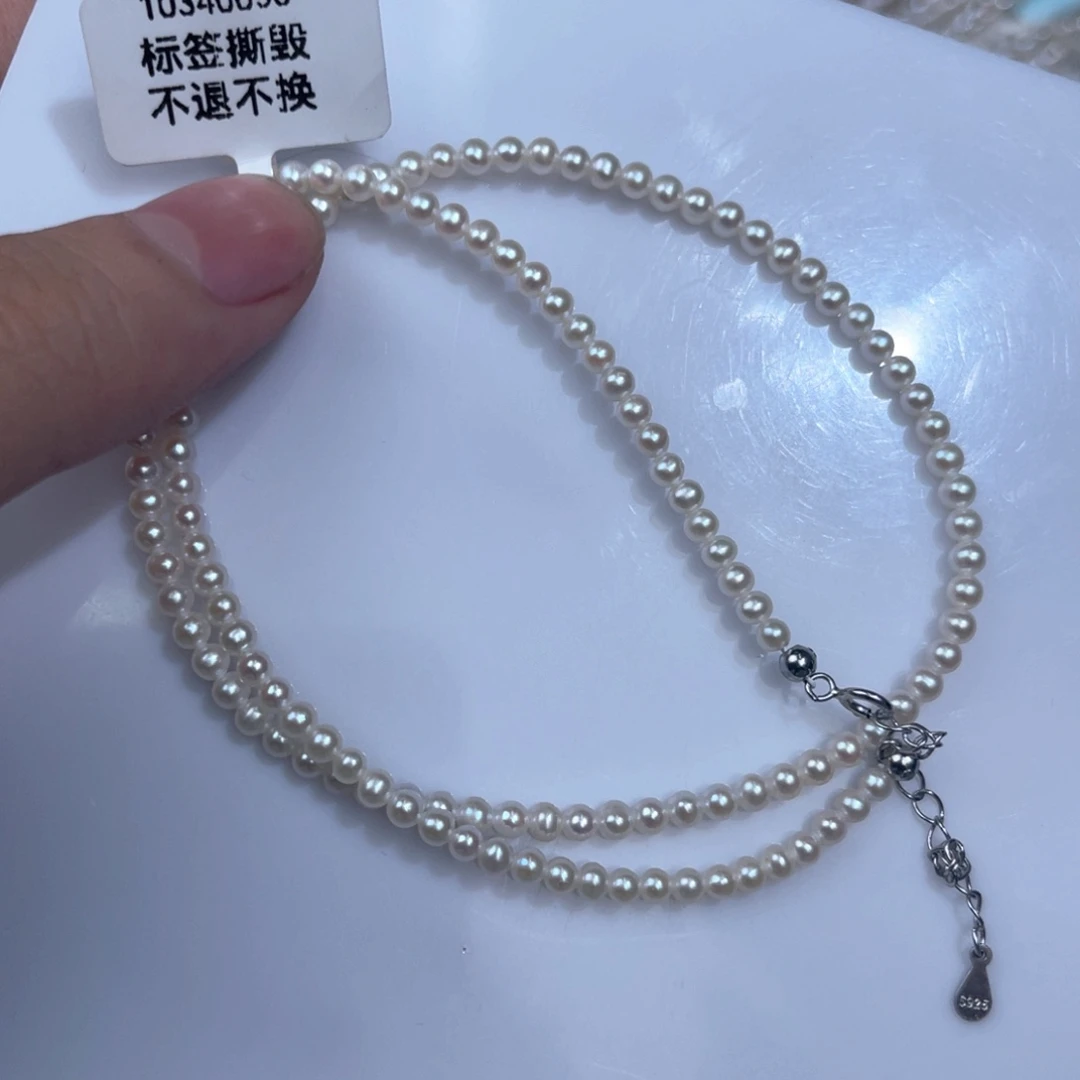 银S925镶嵌天然珍珠淡水珍珠
