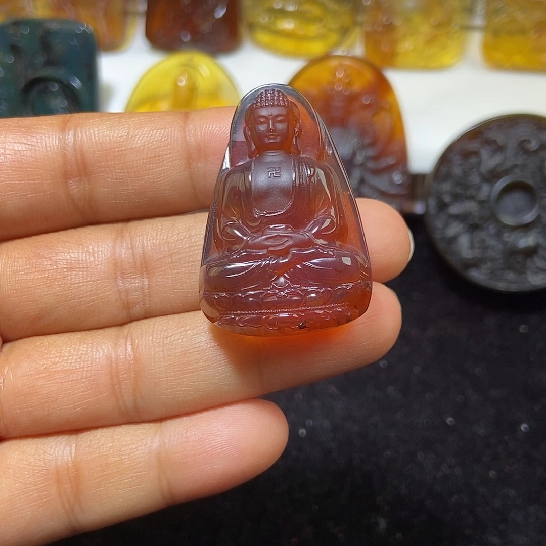琥珀未镶嵌颈饰缅甸天然琥珀吊坠