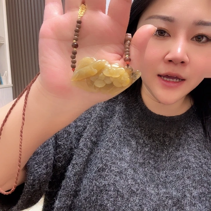 蛇纹石玉合金颈饰