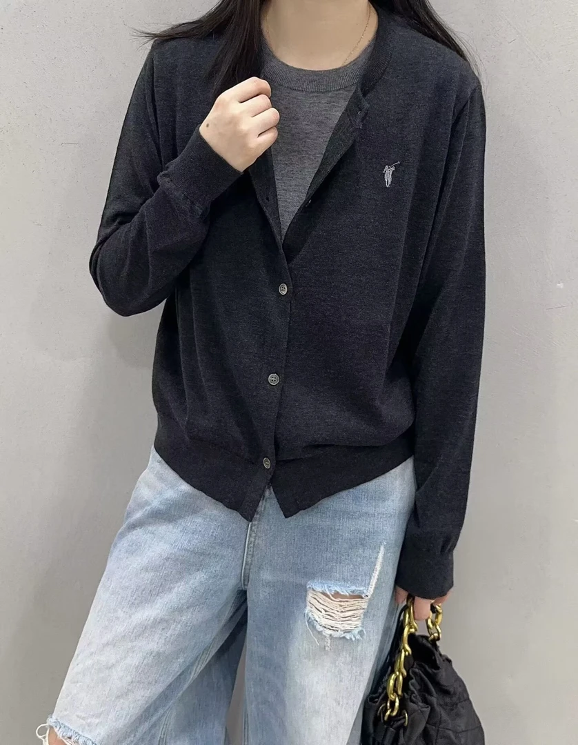 【美妙心灵】秋冬高级优雅感假两件套时尚百搭休闲简约针织开衫L29