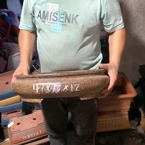 紫砂花盆手工艺品
