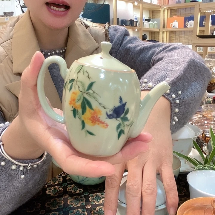 汝窑瓷器茶壶茶壶