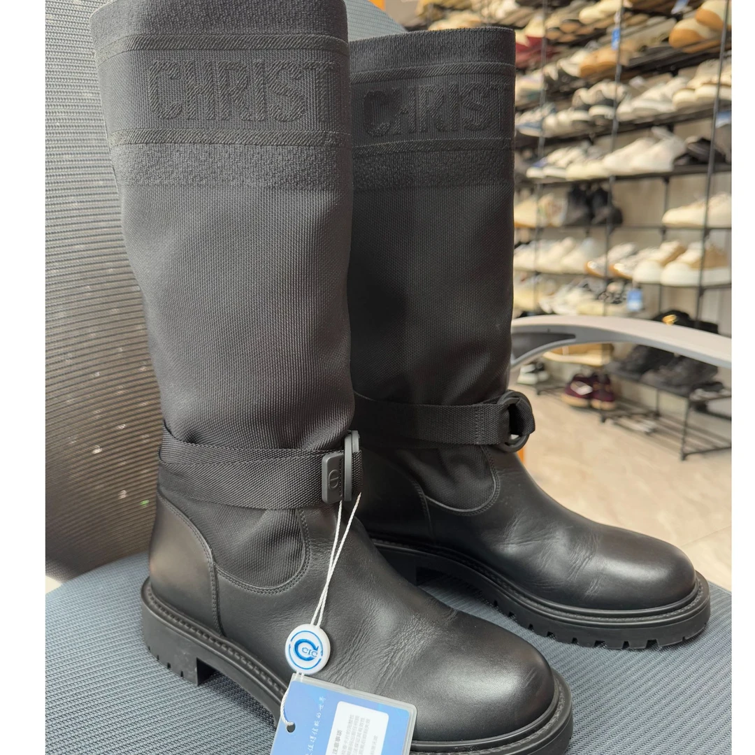 99新 DIOR/迪奥 98新！36码！D-major高筒靴长靴靴子黑色F女鞋