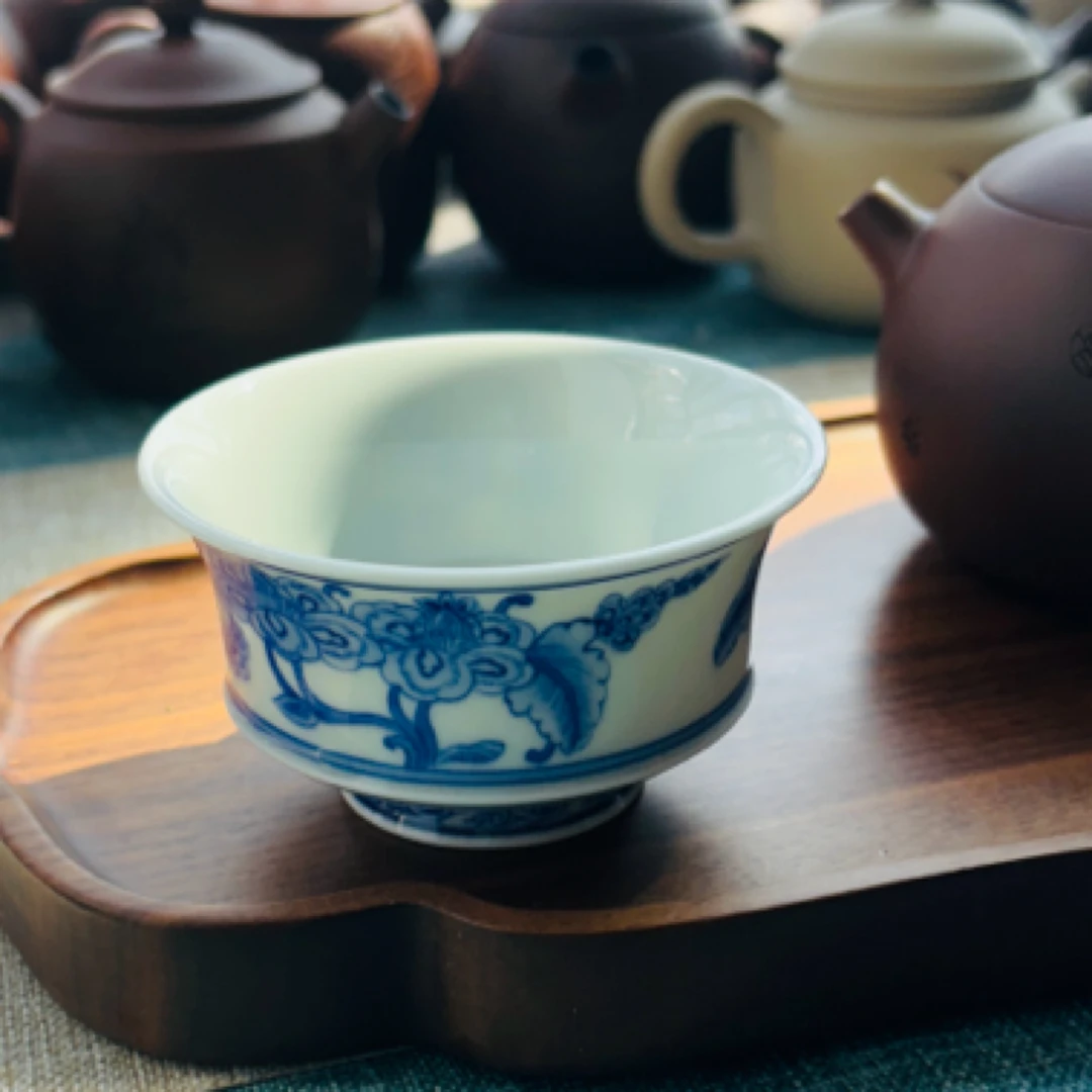 【云茶友精选】月造见物 并蒂莲主人杯 复古纯手工