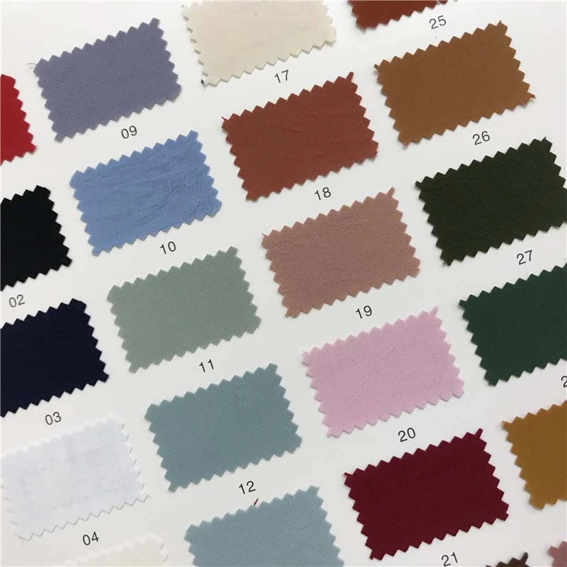 消光破卡皱梭织面料65个颜色现货供应厂家直销时尚时装面料810096