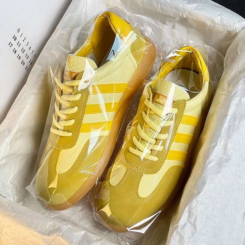 复古灰色德训鞋女款2025春秋季新款阿甘鞋情侣百搭休闲平底板鞋