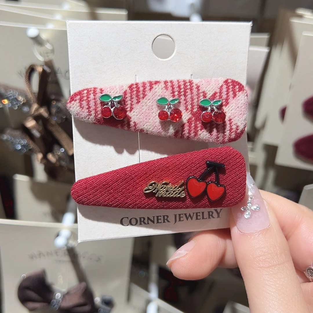 非金属红色樱桃鸭夹