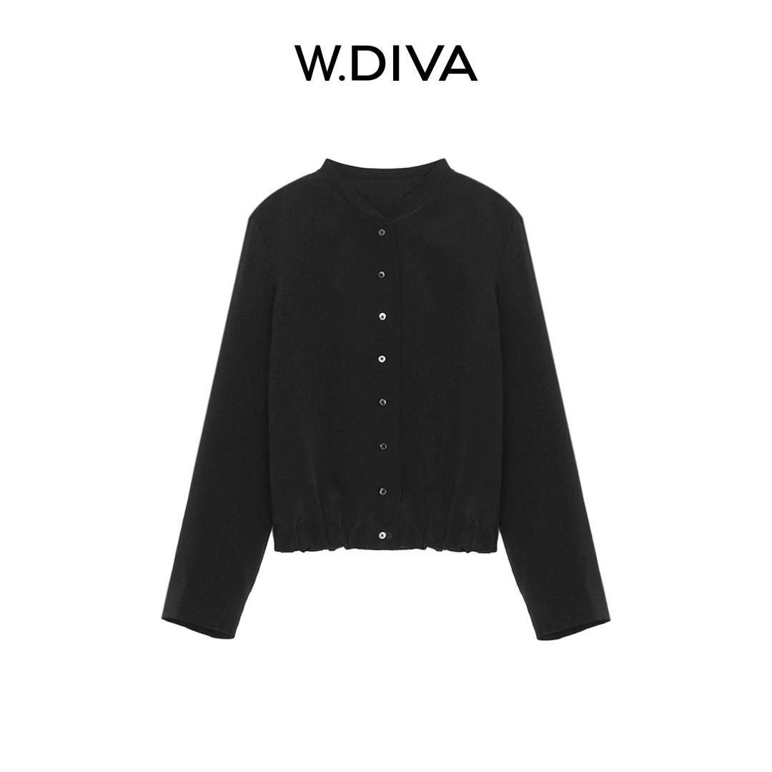 W.Diva【永夜】30MM姆米重磅桑蚕丝真丝自然亮泽立领外套53C152333