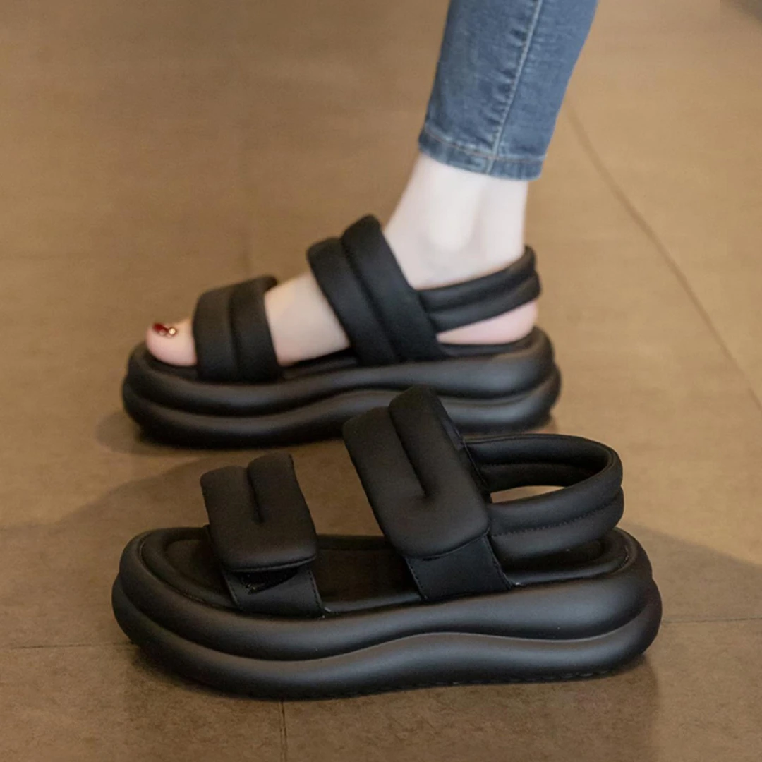 FOXER厚底百搭凉鞋女款2025新款爆款夏季运动休闲沙滩鞋