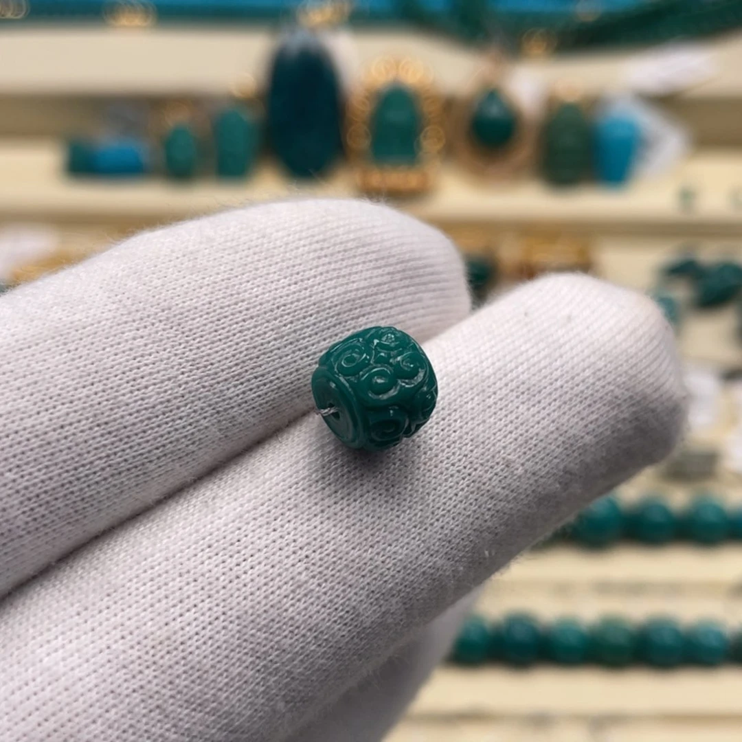 未镶嵌绿松石珠宝奇石8.4×7.4mm