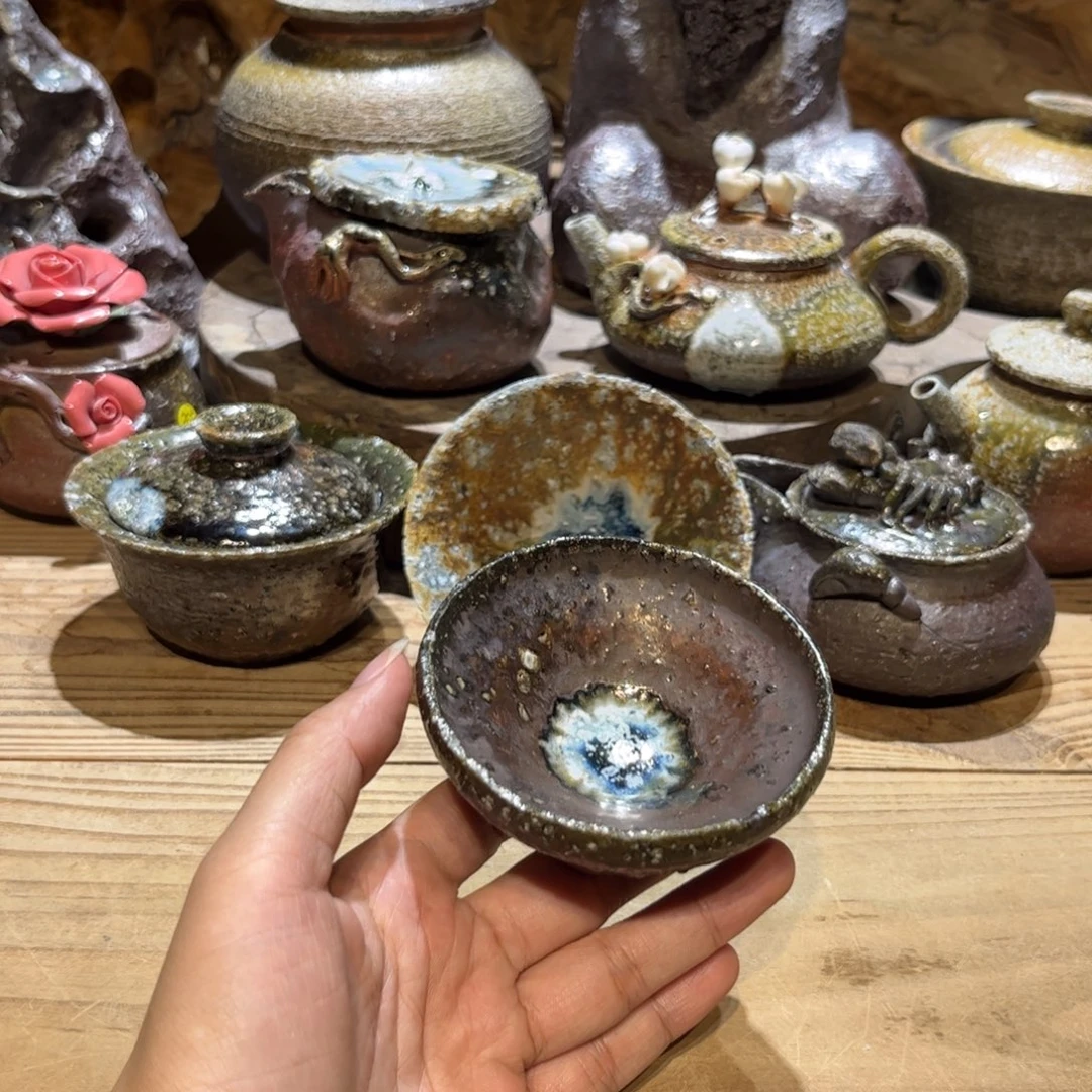 柴烧茶具好看在拍