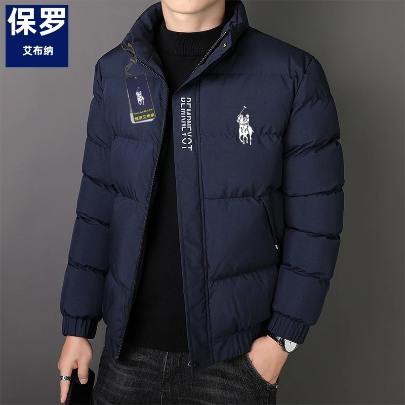 保罗艾布纳冬季男士棉衣外套立领棉服保暖棉袄加厚面包服加厚