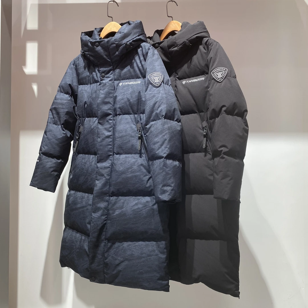 2024新款男士城市运动休闲长款连帽羽绒服550779