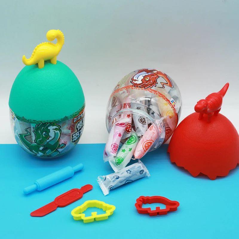 16色恐龙蛋彩泥儿童手工橡皮泥安全无毒粘土模具工具套装科学实验