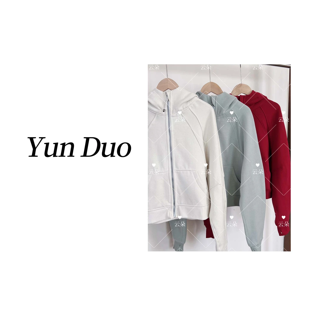 云朵定制 休闲感拼接加绒宽松连帽外套LA13