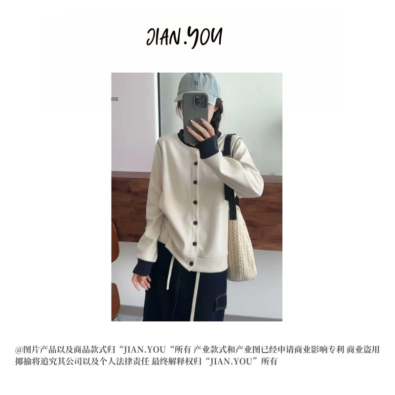 JIANYOU-[时尚百搭]2025秋季新款简约百搭配色外套GL-FQ042