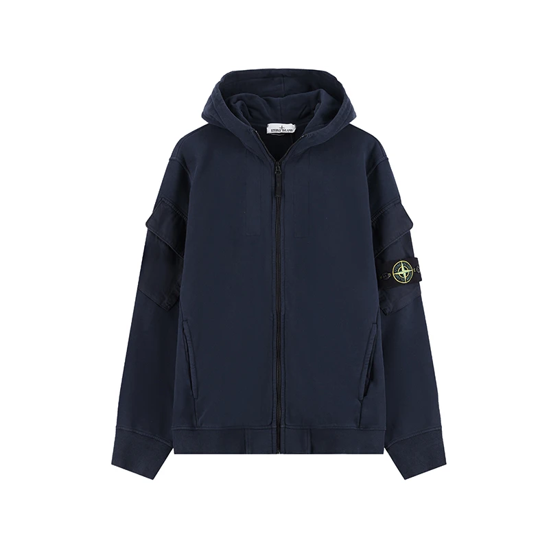 未使用 STONE ISLAND 石头岛男士连帽拉链卫衣K2S156100009 S0A20