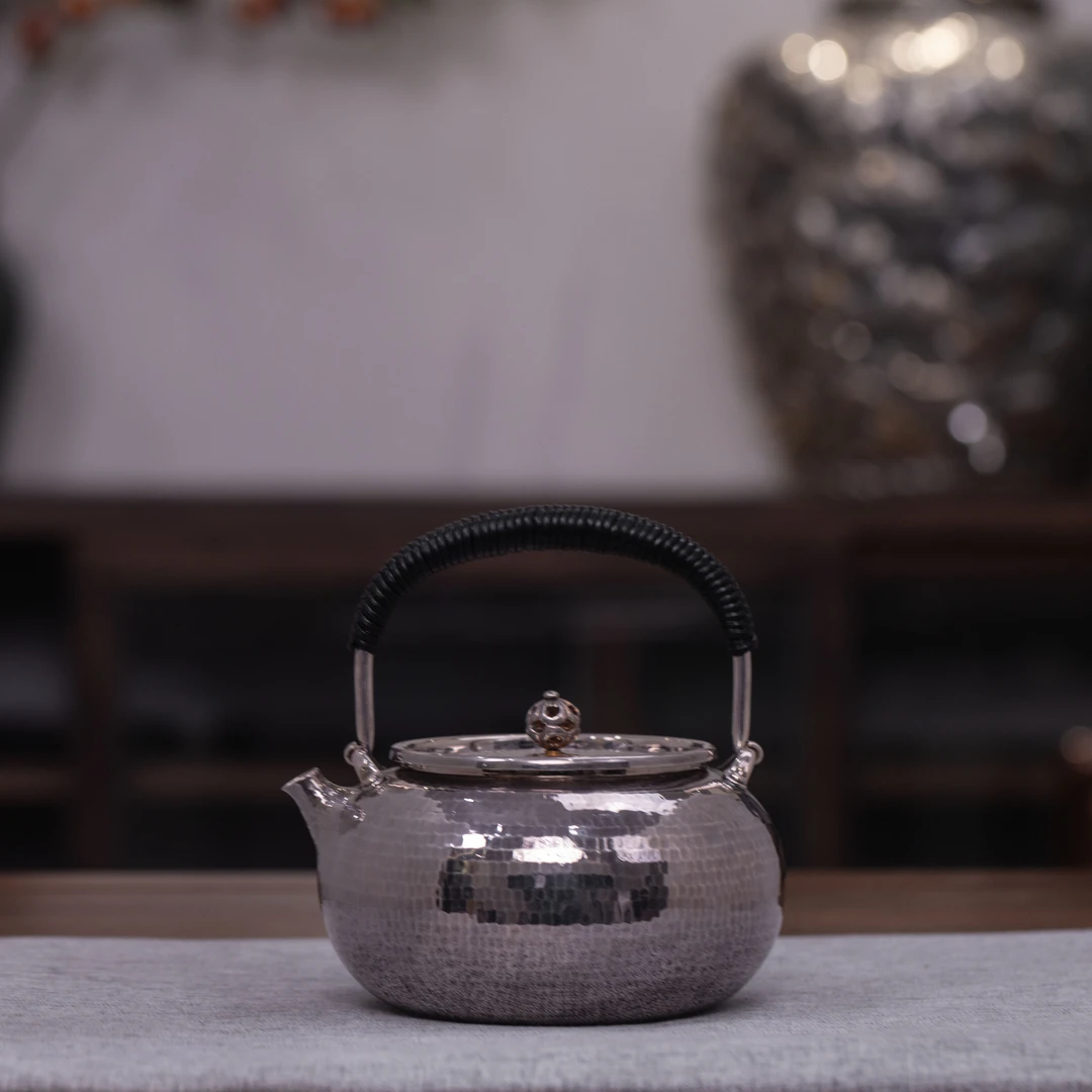 【银歌专属】日式雅质锤纹银提壶XH0288