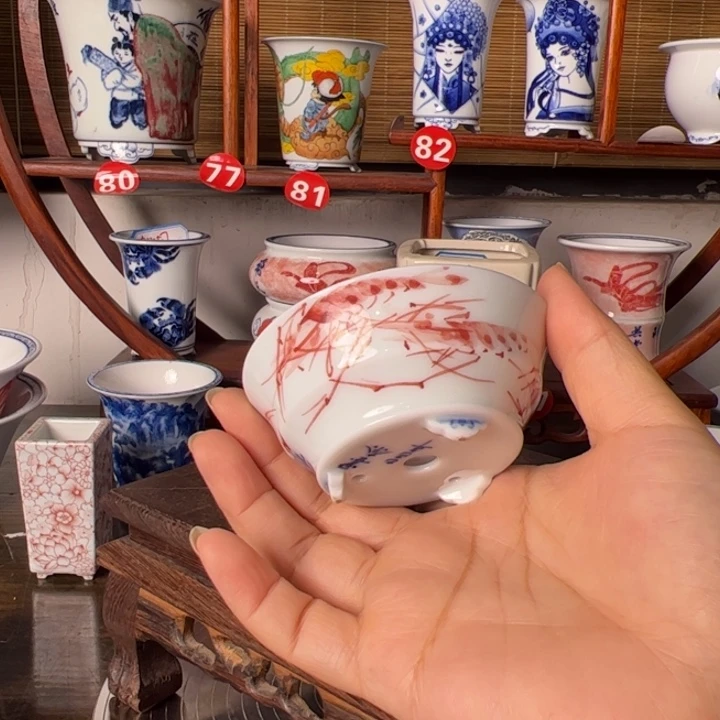 墨奈手绘陶瓷花盆