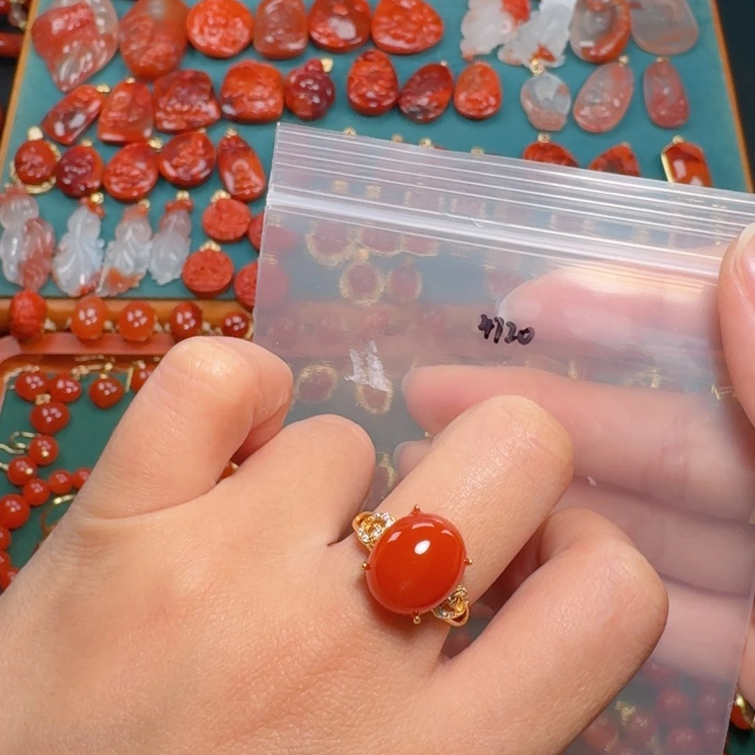 南红玛瑙南红银S925镶嵌