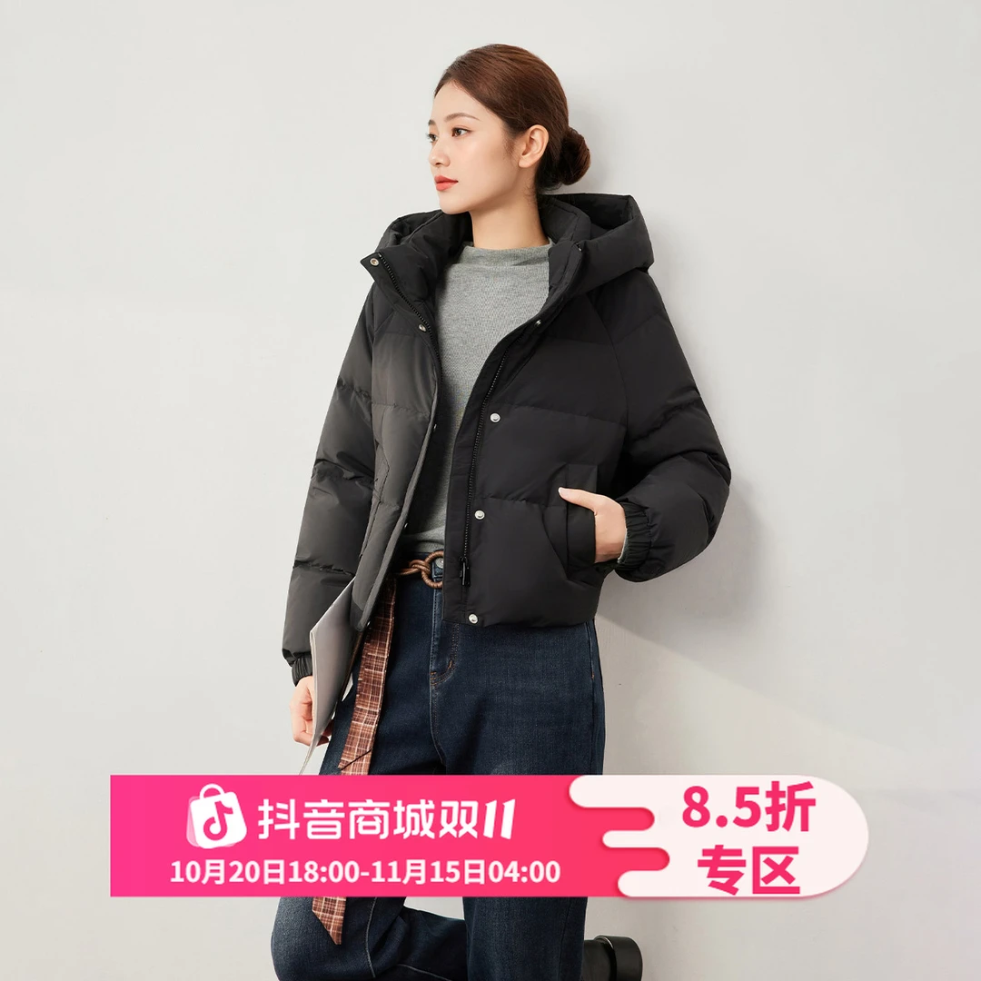 IEF/爱依服2025冬季新款韩版时尚通勤气质百搭白鸭绒保暖羽绒外套