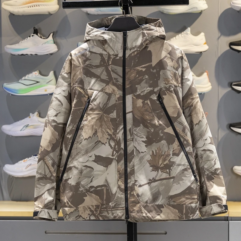 李宁男子运动外套2025秋季新款防泼水宽松防护珑壳风衣AFDVB43