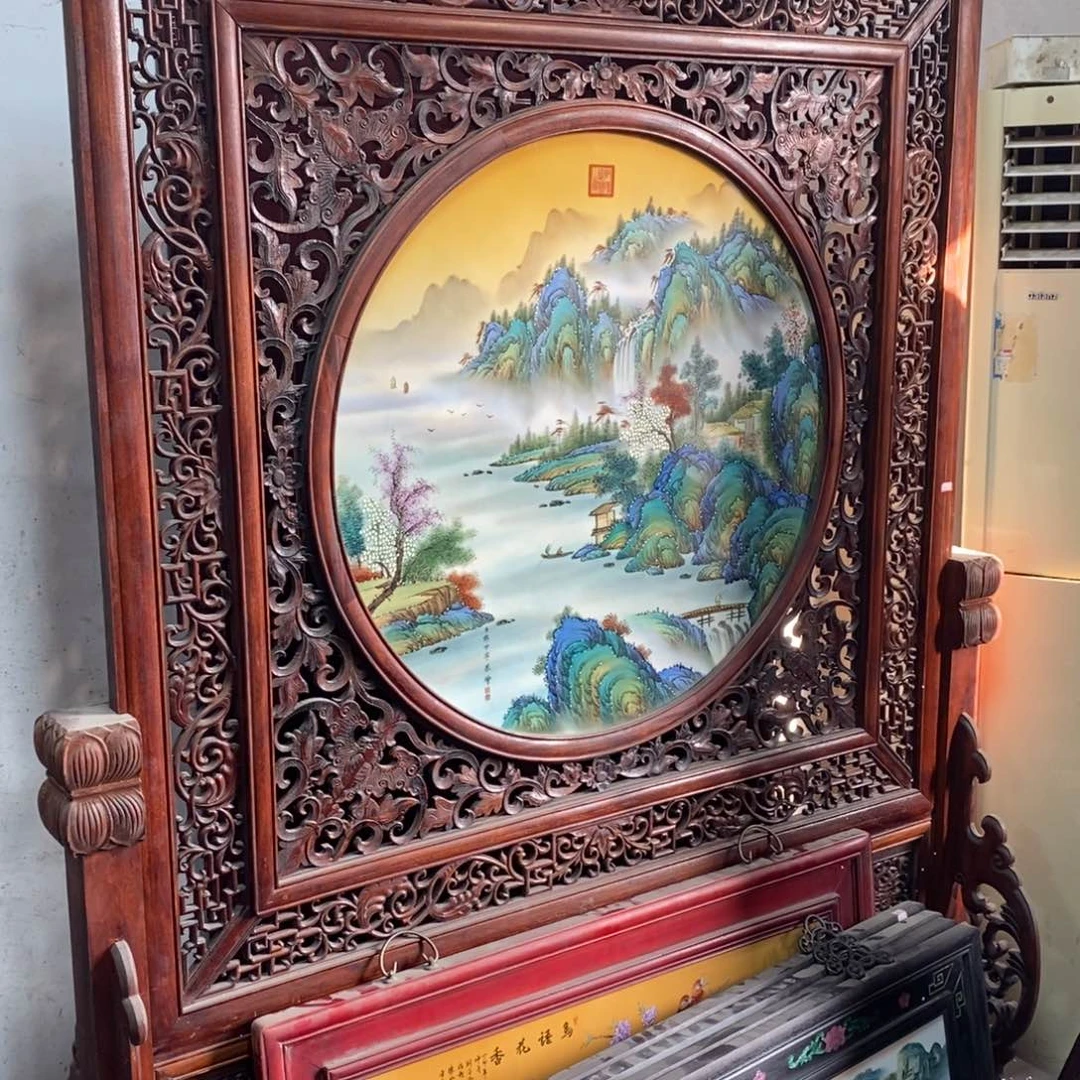 瓷片190*155 景德镇瓷板画柴窑烧制